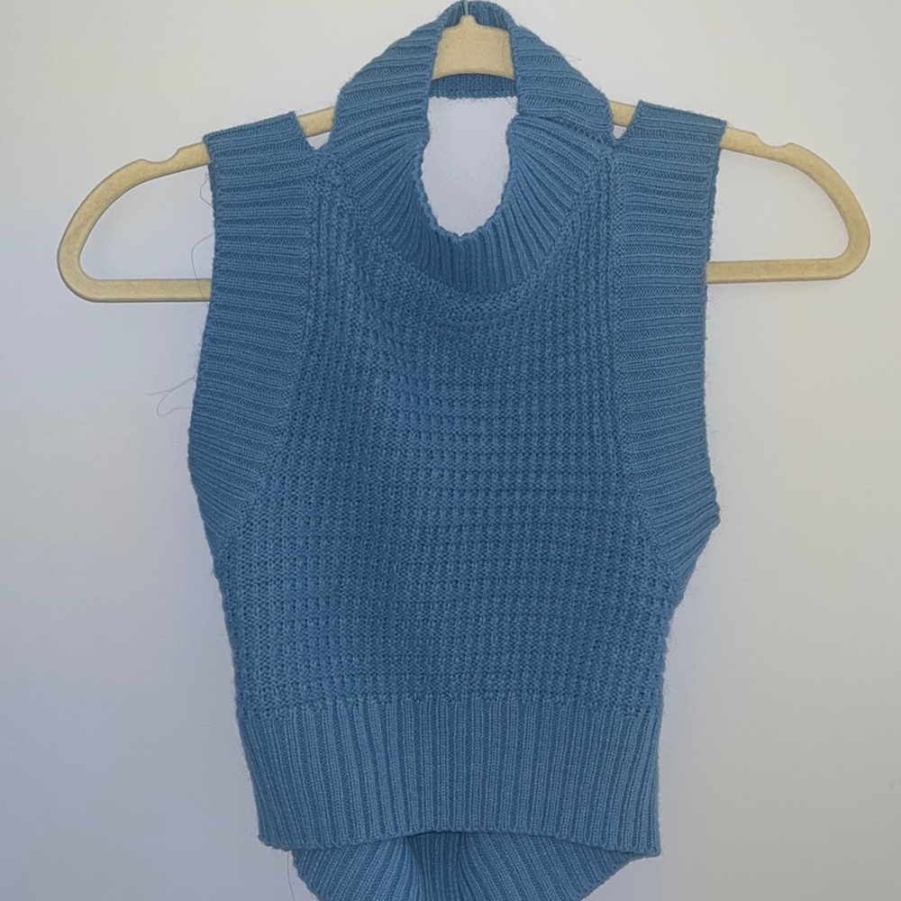 Open back tank sweater
